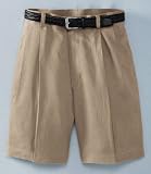 Wrinkle-Resistant Linen Shorts with Pleated Front