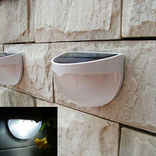 (HQ) Solar 6 LED Light Outdoor Fence Roof Up-Stair Wall Mounted Yard Lamp