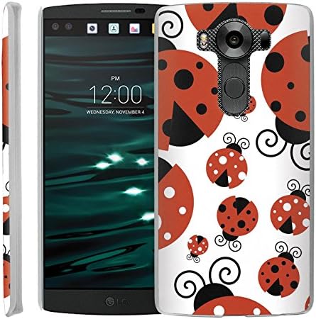 Ladybug Dot [SLIM FIT] Shock-Absorption Bumper [1PCS] Durable Anti-Fingerprint Black Bumper Case for LG V10