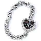 NFL Women's FH-CAR Heart Collection Carolina Panthers Watch