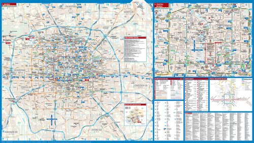 Laminated Beijing Map by Borch under Beijing in The Books Store