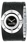 GUCCI Women's YA112518 112 Twirl Collection Black Rubber Bangle Watch