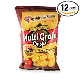 Sensible Portions Multi Grain Crisps, Apple Cinnamon, 3.5-Ounce Bags (Pack of 12) by Sensible Portions