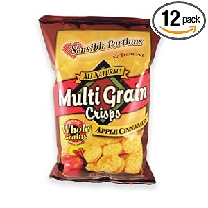 Sensible Portions Multi Grain Crisps, Apple Cinnamon, 3.5-Ounce Bags (Pack of 12) by Sensible Portions