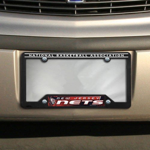 New Jersey Nets Black Plastic License Plate Frame
