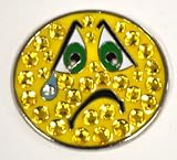 51zMk Vi9qL. SL160  It Sucks (Sad Face) Ball Marker Accented by Genuine Swarovski Crystals Comes w/Magnetic Hat Clip