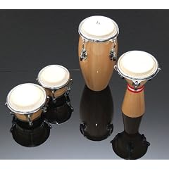 Percussion Set mit Conga, Bongos und Djembe mit Tragetasche