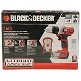 Buy Black & Decker 12 Volt Lithium Drill Driver with Stud Sensor Holds Charge for... by Black & Decker