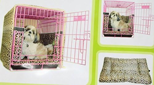 3 Piece 24" Leopard Color Crate Cover Bumper Pad Bed Mattress Washable Set ~We Pay Your Sales Tax