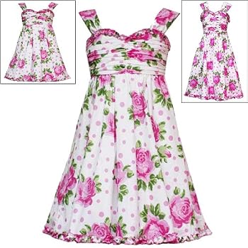 Set A Shopping Price Drop Alert For Rare Editions Girls 2T-6X PINK GREEN WHITE ROSES & DOTS Special Occasion Wedding Flower Girl Easter Party Dress
