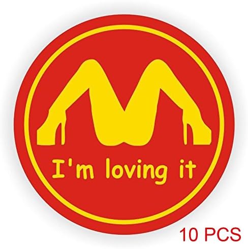 I'm Loving It Hard Hat Decal Helmet Sticker Funny Label Toolbox Sexy Babe 10pc