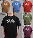 Boy's MILITARY GREEN Flags Shirt XS - Created using list of NASCAR national series race tracks
