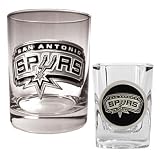 San Antonio Spurs Rock Glass & Shot Glass Set