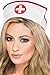 Smiffys Nurse's Hat, White, Fabric with Elastic