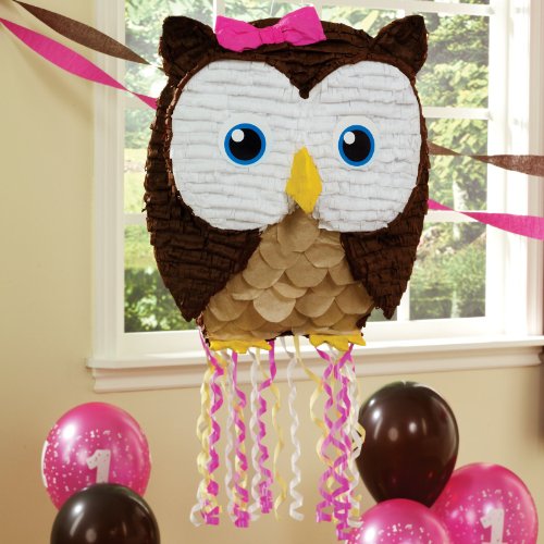 19 Owl Pink Pull-String PinataB00475D8R6