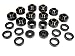 Prothane 1-103-BL Black Body Mount Bushing Kit for CJ5,...