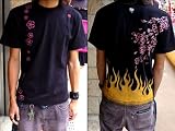 戦国武将Ｔシャツ「前田慶次」(ブラック・XSサイズ)の画像