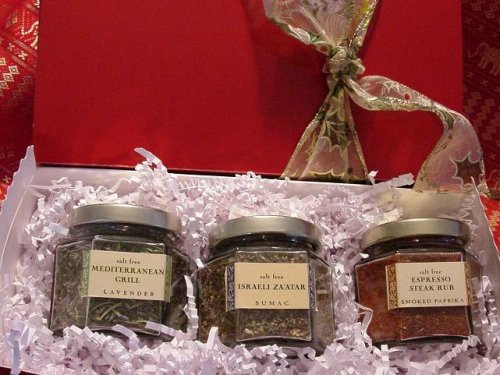 Free Priority Shipping Upgrade on This Product! New—-International Salt-free Spice Blend Collection. Three Pack Beautifully Gift Packaged! Impressive Present. Order by February 5 for Valentine Delivery. Picture