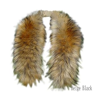 Nouveau Femmes Hiver Luxe Faux Fourrure De Raton Laveur Echarpe En