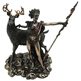 Huntress Diana with Deer, Real Bronze Powder Cast Statue 10 1/4-inch