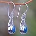 NOVICA Natural Turquoise and .925 Sterling Silver Dangle earrings, 'Temptations'