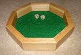 Dice Tray - Felt Lined Inside And Bottom - Wood Framed