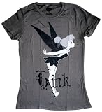 Disney's Tinkerbell Tink Pixie Kiss Grey Juniors T-shirt