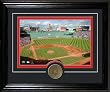 Fenway Park Framed with Bronze Coin - Boston Red Sox