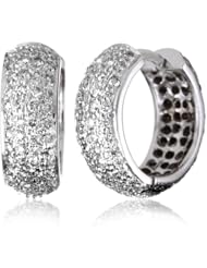 Sethi Couture "Simple Elegance" Black and White Diamond Huggie Earrings