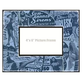 Retro Burlesk Blue Picture Frame