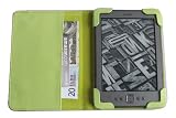 mCover Leather Folio Cover Case with built-in inner pocket for Amazon Kindle 4th Generation (Built-in Wi-Fi, 6" E Ink Display, 5-way controller) - GREEN