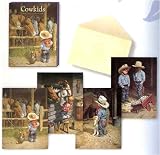 Cowkids by Don Crook - Blank Note Card Assortment by Leanin' Tree [ASN34611] - 12 cards featuring a full-color interior and colorful envelope