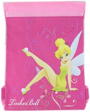 TinkerBell Draw String Backpack - Disney's Fairies DrawString Bag (Dark Pink)