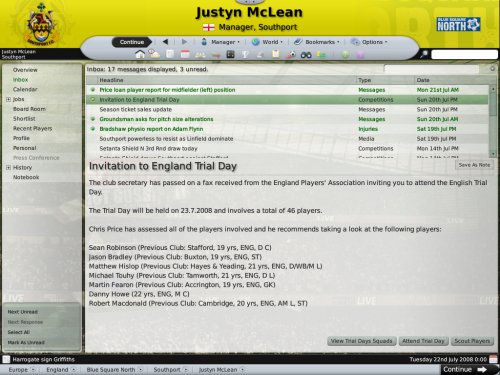 World Wide Soccer Manager 2009 under The Software Store