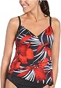 Caribbean Joe Women's Exotica Asymmetrical Tankini Top