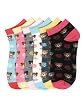 Lot of 3 Pairs TBear Animal Ped Socks