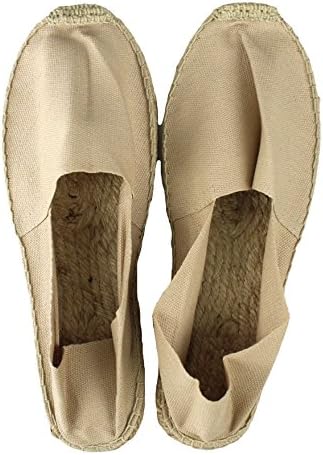 Cotheeka Natural Fiber Jute and Canvas Mens Espadrilles (US Mens 8 /EU 41, Beige)