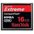 SanDisk 16GB 60MB/s Extreme Compact Flash Card SDCFX-016G-A61   (US Retail Package)