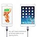 Sundix 2 Pack 6FT Tangle Free Long Nylon Braided Lightning Cable 8 Pin USB Charging Cord with Aluminum Connector for iPhone 6/6s/6 plus/6s plus, 5c/5s/5, iPad Air/Mini,iPod Nano/Touch,iPhone SE(white)