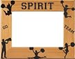 Laser Engraved Wood Cheerleading Holiday Photo / Picture Frame