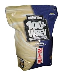 CytoSport makers of Muscle Milk 100% Whey Protein 27g 6lb Bag of Vanilla