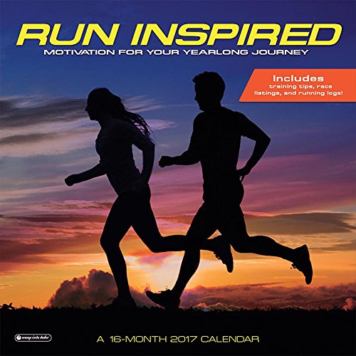 Orange Circle Studio 16-Month 2017 Wall Calendar, Run Inspired