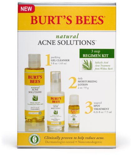 Burts Bees Natural Acne Solutions, Full-Size Regime Kit