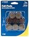 Waxman 4718795N 1-Inch Nail On Round Felt Pads, Brown