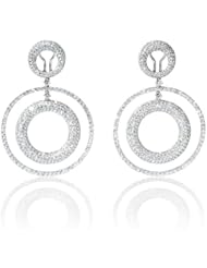 Diamond 18k White Gold Dangle Earrings