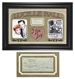  : Lucille Ball I Love Lucy Framed Photographs with Signed Check
