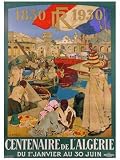 Centenaire En Algerie Beautiful MUSEUM WRAP CANVAS Print with Added BRUSHSTROKES L Cauvy 17x24