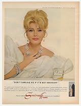 1967 Zsa Zsa Gabor Smirnoff Vodka Color Photo Print Ad
