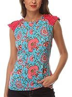 ALMATRICHI Blusa (Azul / Coral)