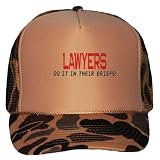 LAWYERS DO IT IN THEIR BREIFS! Adult Brown Camo Mesh Back Hat / Baseball Cap